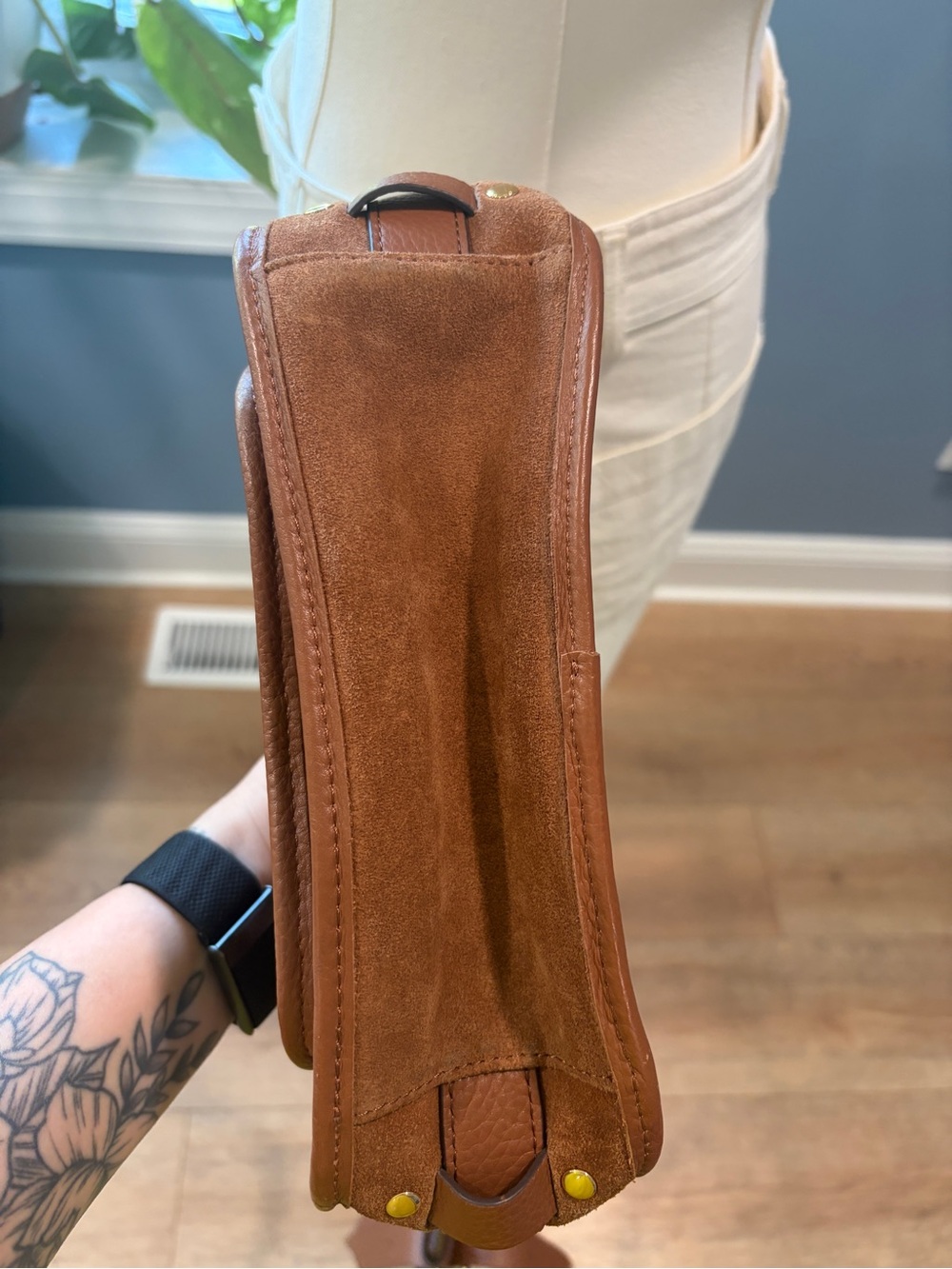 Aimee Kestenberg Brown Leather & Suede Crossbody Bag - Picture 9 of 11